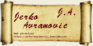 Jerko Avramović vizit kartica